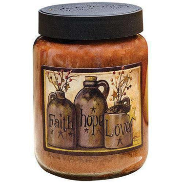 Faith Hope Love Jar Candle, 26oz - The Fox Decor